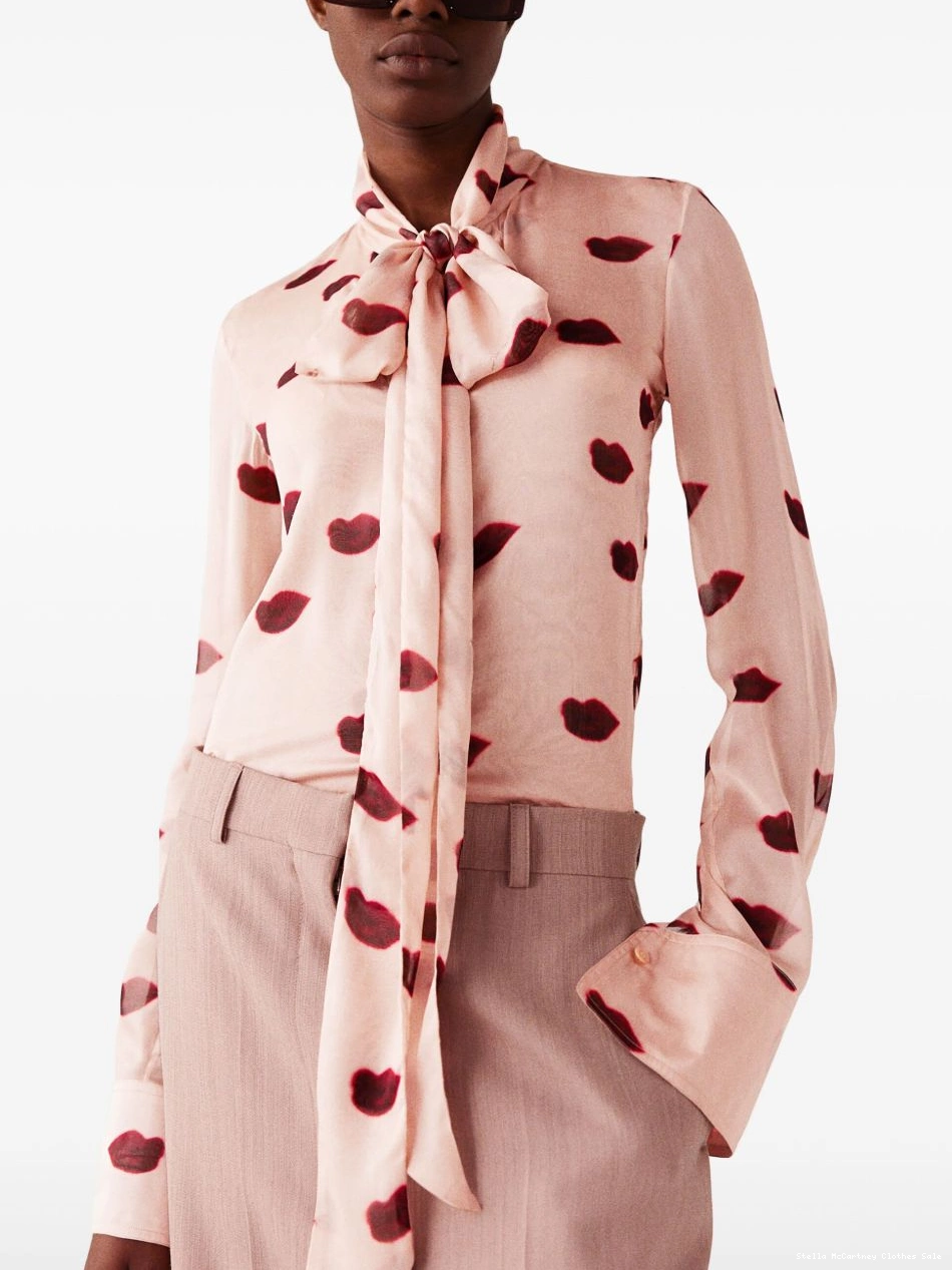 Affordable silk blouse McCartney Stella Women lips-print 0726